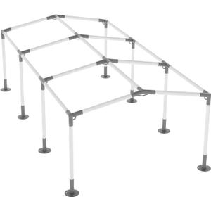8 Leg Carport KitsLow Peak Canopy Fitting Kit with 1" ID Suitable for 3/4 EMT Pipe, Galvanized Steel Carport Connectors, shed Frame kit DIY Project