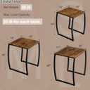 SRIWATANA Nesting Tables, Vintage Side End Tables Living Room, Coffee Snack Table Set of 3