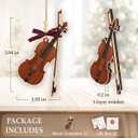Violin Christmas Ornament 2025 - Violin Ornaments for Girls, Women, Men, Player, Teacher, Wooden Music Christmas Ornament - Unique Gifts for Violin Players
