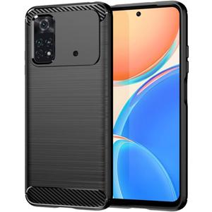 Case for Xiaomi Poco M4 Pro 4G Case, MZB0B5VIN Case, Ultra Slim Phone Cover with Shock-Absorption Carbon Fiber TPU Rubber Protective Cases for Xiaomi Poco M4 Pro 4G Black