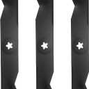 3 Pack Lawn Mower Blades 48 Inch Compatible with Husqvarna YTH24V48 YTH2348 YTH24K48 YTA24V48 Craftsman Poulan High Lift Mulching Blades Replaces 173920, 180054, 532180554, 575938201, 532173920