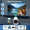 Mini Projector, HY300 PRO Portable Projector, Smart Projector Support 4K 1080P with Dual-Band WIFI6 5G Wireless 5.4 Bluetooth, 160 ANSI Auto Keystone Correction Video Projector