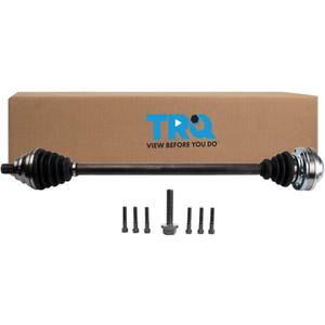 TRQ Front Right CV Axle Shaft Passenger Side Compatible with 2003-2014 Volkswagen Jetta GTI Passat Eos CC 2013 Golf 2006-2016 Audi A3