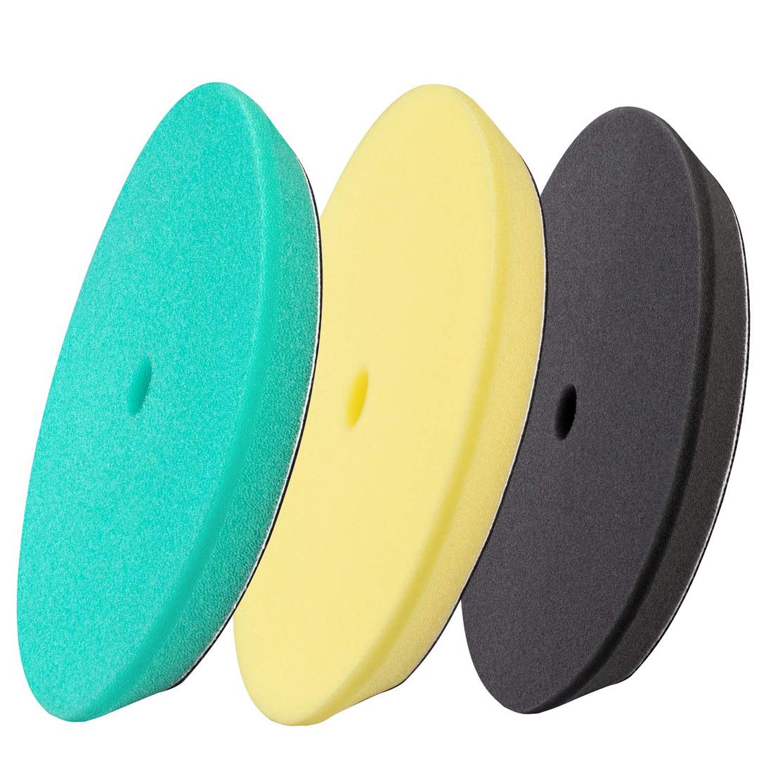 3pcs Polishing Pads for Orbital Sander, Orbital Buffing Pads Hook and Loop Foam Buffer Pad Set for Cutting, Compounding, Polishing and Waxing (5 inch) Almohadillas de pulido para lijadora Orbital