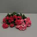 Fake Outdoor Flowers, Artificial Flowers For Outdoors, Mixed Color Artificial Geraniums Plastic Flowers 4 Pcs, Fake Plant For Outside, Silk Faux Flowers Outdoor Planters UV Resistant For Front Porch