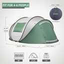 EchoSmile Pop Up Camping Tent, 4 Person Easy Setup Tent, Water Resistant Dome, Portable with Carry Bag