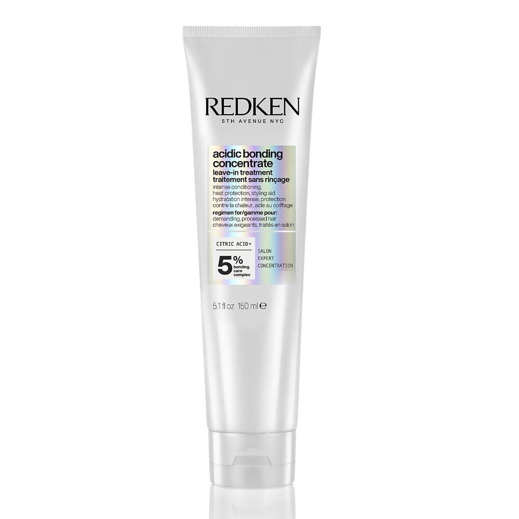 Redken Acidic Bonding Concentrate Hair Mask  Hydrating 5 Minute Liquid Mask, Bond Building & Strengthening, For Dry, Damaged Hair, 1 Fl Oz
