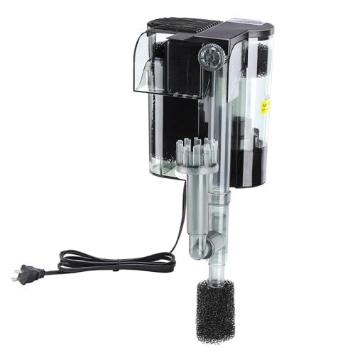 hygger Hang On Back Aquarium Filter, Small Fish Tank Filter Waterfall Filtration System, Adjustable Water Flow with Surface Skimmer, Replaceable Sponge Quiet Hanging Filter for Tank 10~20 Gal