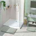 Yimobra Light Green and White Bath Rugs for Bathroom 32x20, Ultra Soft and Water Absorbent Bath Mats, Non Slip Plush Shower Rugs, Microfiber Thick Matts for Bathroom Floor/Tub, Machine Washable