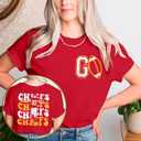 Women's Football Team T-Shirts - Vintage & Casual Short Sleeve Tees for Fans (Red, M)