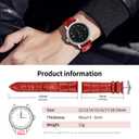 2 x ULLCHRO Genuine Leather Watch Strap Quick Release Watch Band Vintage Alligator Grain Leather Strap Premium Top Grain Band with Stainless Steel Buckle, Soft Brown Calfskin for Men Wrist (12mm, Red)