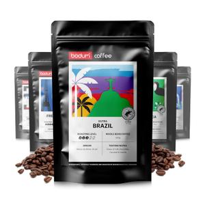 Bodum Roasting Brazil Coffee, Whole Bean, 12oz (340g) - Roasted in Denmark (EXP 11/18/25)