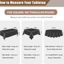Fitable 2 Pack Faux Linen Rectangle Tablecloths: Waterproof Stain Resistant Wrinkle Free Textured Table Cloth, Washable Burlap Fabric Table Cover for Kitchen Dining Party, 52x70 Inch, Nature