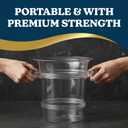 Crystal Clear Plastic Ice Bucket - Reusable Ice Container & Beverage Cooler, Perfect Bar Accessory for Parties, Themed Events, Picnics & Everyday Home Use