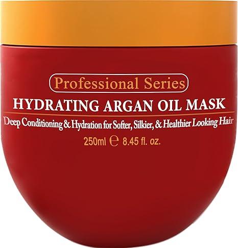 Arvazallia Hydrating Argan Oil Hair Mask and Deep Conditioner for Dry or Damaged Hair (8.45 oz Jar)