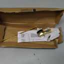 Hibbent Universal Metal Front Mount Toilet Handle Replacement Kit, Brass Toilet Flush Tank Lever with Stainless Steel Flapper Chains for Most Toilets, Brushed Gold Finish