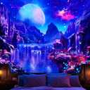 Avinyl Boho Sun Wall Tapestry for Bedroom, Bohemian Sun Flowers Hippie Tapestries Aesthetic, Vintage Orange Hippie Wall Hanging for Living Room Dorm Office Home Decor 51in X 60in