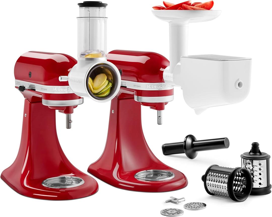 KitchenAid 5KSM2FPPC Kit DE Accesorios OMNIFOOD (5KSMFGA + 5KSMFVSP + 5KSMVSA), Acero