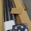 10 Gauge Flag Pole for Outside House 120 MPH, Heavy Duty Flagpole Hardware Kit 3mm Thick with Solar Light, 20FT Black with 1 Flag for In Ground Use