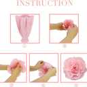 3 x IGUO 3D Pink White Flowers Decorations 6PCS Nursery Paper Flowers for Girl Home Decor Baby Shower Centerpiece Wedding Birthday Party