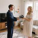 Dad Hat 2025, Gifts for New Dads, Leather Patch Adjustable Daddy Trucker Caps for Father's Day Birthday Gift