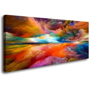 YYYYHPP YP2075 Abstract Wall Art Colorful Clouds Landscape Pictures Canvas Prints Paintings Ready to Hang for Living Room Bedroom Kitchen Home and Office Wall Decor (60L" x 30W")