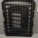 Amazon Basics 8-Panel Octagonal Plastic Dog Playpen, Portable Indoor/Outdoor Pet Fence with Gate, Exercise Pen for Puppies and Small Animals, 34 inches, Black