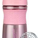 BlenderBottle SportMixer Shaker Bottle Perfect for Protein Shakes and Pre Workout, 20-Ounce, Rose