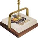 Walnut Napkin Holder, Premium Solid Wooden Flat Napkin Dispenser for Table - Vintage Square Cocktail Paper Towel Stand for Restaurant, Farmhouse, Hotel, Kitchen, Bar, Office & Home Decor