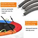 Tree Swing, Saucer Swing, 48 inch 900lbs Weight Capacity, with Adjustable Hanging Straps, for Backyard Outdoor, Multicolor, Circle Round Disc, Gifts for Kids