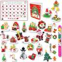 Advent Calendar 2024 Building Sets, Countdown 24 Surprises for Kids, Compatible with Lego Christmas Set, Advent Calendar Include Santa Claus, Christmas Tree, Christmas Building Sets for Boys Girls