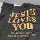 Black Hoodie Jesus Loves You