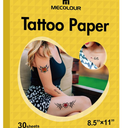 Mecolour Printable Temporary Tattoo Paper 8.5""X11""-30 Sets For Inkjet Printer Diy Image Transfer Decal Paper For Skin, For Cel