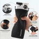 Silicon Collapsible Water Bottles with Straw-600ml Portable BPA Free