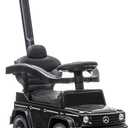 Best Ride On Cars 3 In 1 Mercedes G-Wagon Push Car for Toddlers 1 to 3 Years Old, Kids Outdoor Stroller with Music, Horn Sounds, and Handle, Realistic Driving Experience, Black
