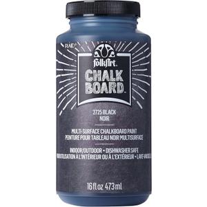 FolkArt FA2725 Multi-Surface Chalkboard Paint (16 Ounce), 2725 Black