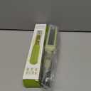 Knife Blade Brush with Long Handle and Lid Integrate Knife Sharpener and Gap Cleaning Brush, Double Side Bristle Scrubber for Kitchen knife Blade Chopsticks Dish Cutlery Fork Spoon's Washing