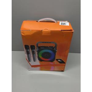 Karaoke Machine, Portable Bluetooth Speaker with 2 Wireless Microphones for Adults & Kids with Lights, Karaoke Microphone with PA System Supports USB/TF/REC/FM/AUX for Home Party Home System Packages (Black)