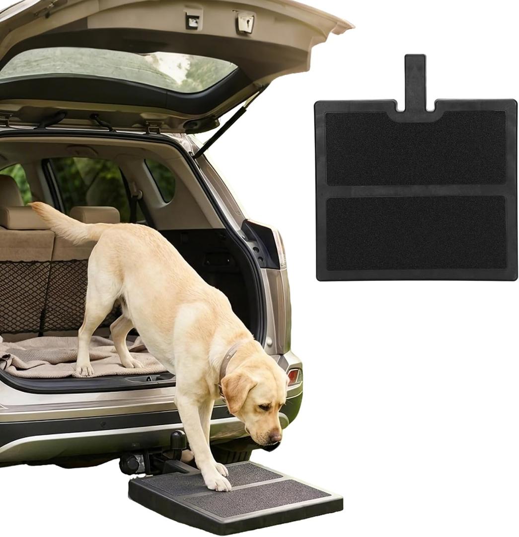 Pet Hitch Step for 2 Inch Trailer Receiver | Dog Hitch Step Help Dogs Get in & Out of Car SUV, Hitch Step for Dog Supports 200lbs, Portable Lightweight with Anti-Slip Pad
