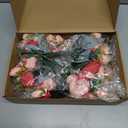 Yunsailing 8 Pack Artificial Peony Flowers Faux Silk Hydrangea Bouquet Wedding Home Table Decor Reusable Bouquet of Rose Flower for Birthday Wedding (Red and Pink)