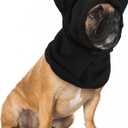 Winter Dog Hats Quiet Ears for Dogs Ear Muffs Pet Neck Warmer Scarf Hoodie Noise Protection Cover Beanie Head Wrap Costume for Pet Dog Cats(Black,M)