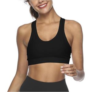 Sports Bras for Women High Support Push up Yoga Bra with Removable Cups Workout Running Bra with Pockets (US, Alpha, X-Large, Regular, Regular, XL, Black) (Black, XL)