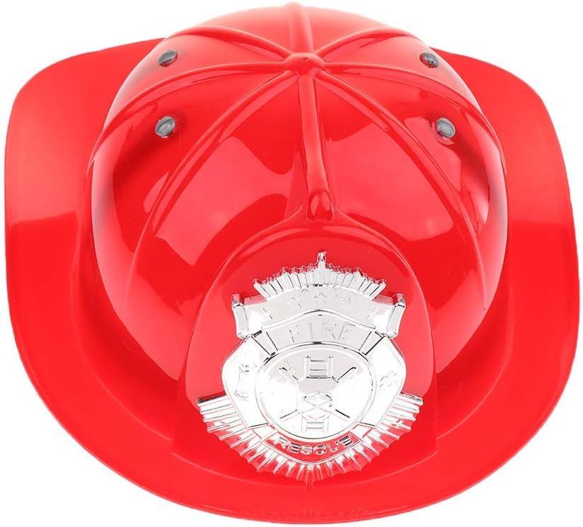 Firefighter Hat Helmet Fireman Party Dress Up Hat Kids Pretend Chief Hat Halloween Party Role Play Toy Red