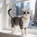 Gold Cat Chain Collar,Adjustable Cuban Link Necklace for Cats, Lightweight & Durable Metal Pet Jewelry, Stylish Decorative Accessory (Gold, S)