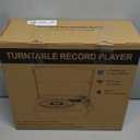 Vinyl Record Player with Speakers Vintage Turntable for Vinyls Records Belt-Driven Turn Table Support 3-Speed, Wireless Playback, Headphone, AUX-in, RCA Line LP Phonograph for Sound Enjoyment Black