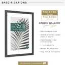 MCS Studio Gallery 16x22 Matted Poster Frame with 12x18 Picture Display, Black Woodgrain Engineered Wood Vertical & Horizontal Wall Hanging Large Picture Frame for Photos, Posters & Art Prints (1-Pack)