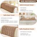 OstepDecor Washable Couch Cover for Dogs, Thick Pet Friendly Sofa Covers, Soft Couch Protector, Paw Cart Sofa Slipcovers, Cushion Protector for Leather, Sectional, Loveseat (27.6" x 59", Brown)