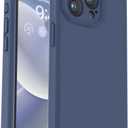 Vooii Compatible with iPhone 15 Pro Max Case, Upgraded Premium Silicone, [Camera Protection] [Soft Anti-Scratch Microfiber Lining] Shockproof Phone Case for iPhone 15 Pro Max 6.7 inch - Navy Blue