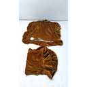GIGIZAZA Burnt Orange Decorative Throw Pillow Covers, 18x18 Velvet Ruffle Cushion Pillow Covers for Sofa Couch Set of 2, Burnt Orange 