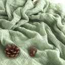 LuluXenia 6 Pack Sage Green Cheesecloth Table Runner Fall Thanksgiving 120 Inch Rustic Boho Cheese Cloth 10FT Farmhouse Gauze Table Runner for Wedding Decor Baby Shower Holiday Party Home Decorations